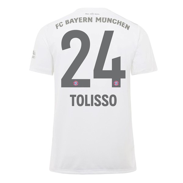 Maillot Football Bayern Munich NO.24 Tolisso Exterieur 2019-20 Blanc